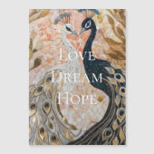 Hübsch Peacock Pink Gold Weihnachten Magnetkarte (Vorderseite)