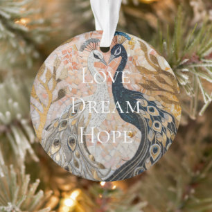 Hübsch Peacock Pink Gold Weihnachten Ornament