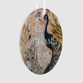 Hübsch Peacock Pink Gold Weihnachten Ornament (Vorderseite)