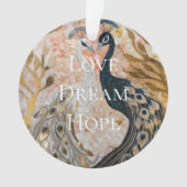 Hübsch Peacock Pink Gold Weihnachten Ornament (Vorderseite)
