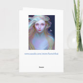 Hübsch Pearlescent Woman Blank Karte (Rückseite)