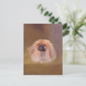 Hübsch Pekingese Postkarte (Stehend Vorderseite)