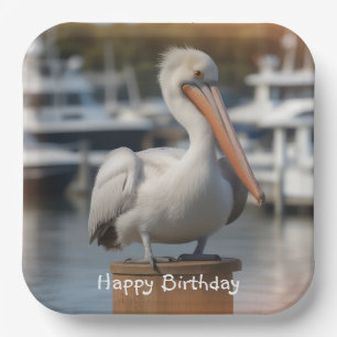 hübsch Pelican Pappteller