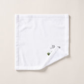Hübsch Peonies Floral Personal Badhandtuch Set (Waschlappen)