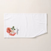 Hübsch Peonies Floral Personal Badhandtuch Set (Handtuch)