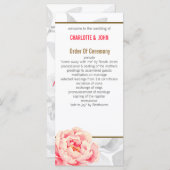 Hübsch Peonies Moderne Hochzeitsprogramme für Flor Programm (Vorne/Hinten)