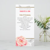 Hübsch Peonies Moderne Hochzeitsprogramme für Flor Programm (Stehend Vorderseite)