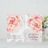 Hübsch Peonies Modernes Hochzeitsprogramm für Flor (Stehend Vorderseite)