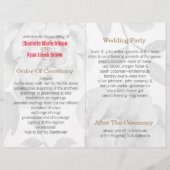 Hübsch Peonies Modernes Hochzeitsprogramm für Flor (Rückseite)