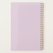 Hübsch Peony Pink Watercolor Hochzeitsplaner Planer (Rückseite)