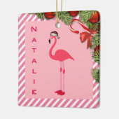 Hübsch Personalisiert Flamingo Keramikornament (Links)