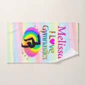 HÜBSCH PERSONALISIERT I LIEBE GYMNASTICS BATH TOWE HANDTUCH (Handtuch)