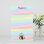 HÜBSCH PERSONALISIERT I LIEBE GYMNASTICS STATIONSS BRIEFPAPIER (Stehend Vorderseite)