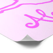 Hübsch Personalisierter Neon Pink Ballerina Poster (Ecke)