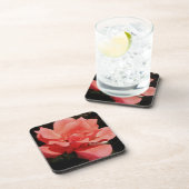 Hübsch Pfirsiche Rosa Rose Getränkeuntersetzer (Rechte Seite)