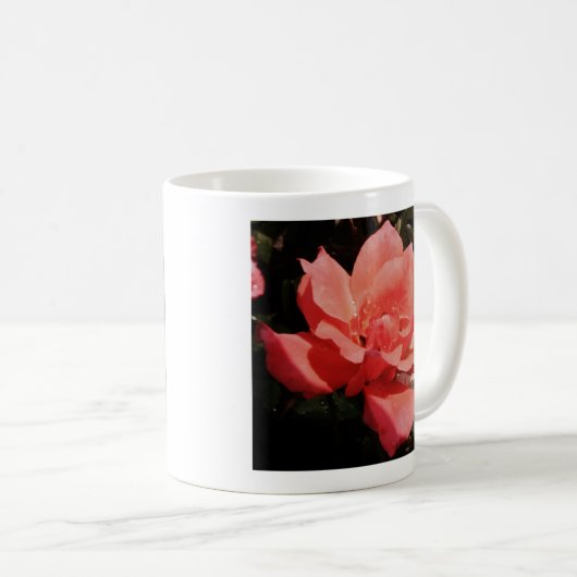 Hübsch Pfirsiche Rosa Rose Kaffeetasse (VorderseiteRechts)