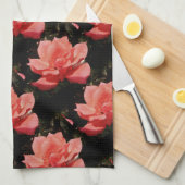 Hübsch Pfirsiche Rosa Rose Küchentuch (Viertel Falte)