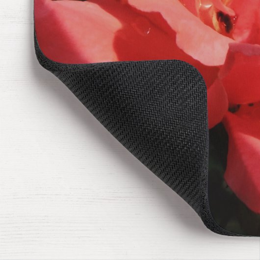 Hübsch Pfirsiche Rosa Rose Mousepad (Ecke)