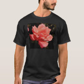 Hübsch Pfirsiche Rosa Rose T-Shirt (Vorderseite)