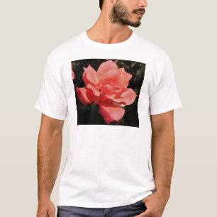 Hübsch Pfirsiche Rosa Rose T-Shirt