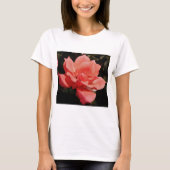 Hübsch Pfirsiche Rosa Rose T-Shirt (Vorderseite)