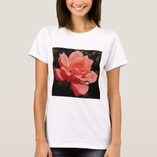 Hübsch Pfirsiche Rosa Rose T-Shirt