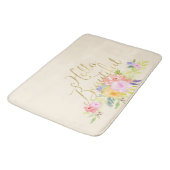 Hübsch Pfirsichrosa Badematte (Schrägansicht)