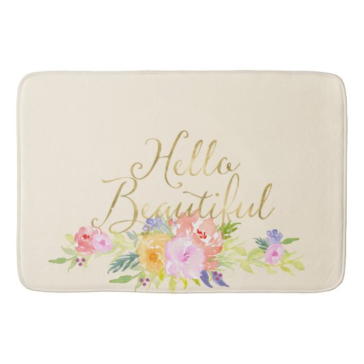 Hübsch Pfirsichrosa Badematte (Vorderseite)