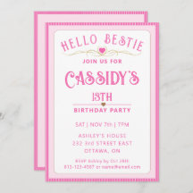 Hübsch Pink 13. Geburtstag