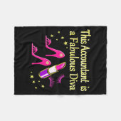 HÜBSCH PINK ACCOUNTANT DIVA DESIGN FLEECEDECKE (Vorderseite (Horizontal))
