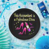 HÜBSCH PINK ACCOUNTANT DIVA DESIGN PAPPTELLER (Party)