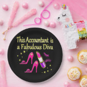 HÜBSCH PINK ACCOUNTANT DIVA DESIGN PAPPTELLER (Party)