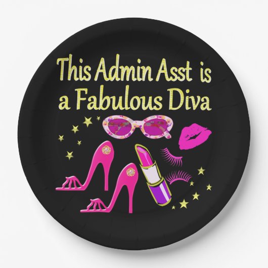 HÜBSCH PINK ADMIN ASST DIVA DESIGN PAPPTELLER (Vorderseite)