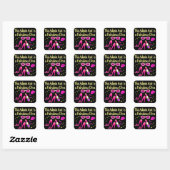 HÜBSCH PINK ADMIN ASST DIVA DESIGN QUADRATISCHER AUFKLEBER (Blatt)