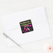 HÜBSCH PINK ADMIN ASST DIVA DESIGN QUADRATISCHER AUFKLEBER (Umschlag)