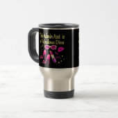 HÜBSCH PINK ADMIN ASST DIVA DESIGN REISEBECHER (Vorderseite Links)
