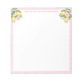 Hübsch Pink Amalfi Lemons | vom Schreibtisch Notizblock (Vorderseite)