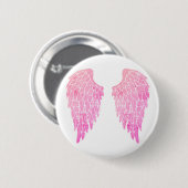 Hübsch Pink Angel Wings Button (Vorne & Hinten)