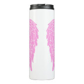 Hübsch Pink Angel Wings Personalisiert Thermosbecher (Rückseite)