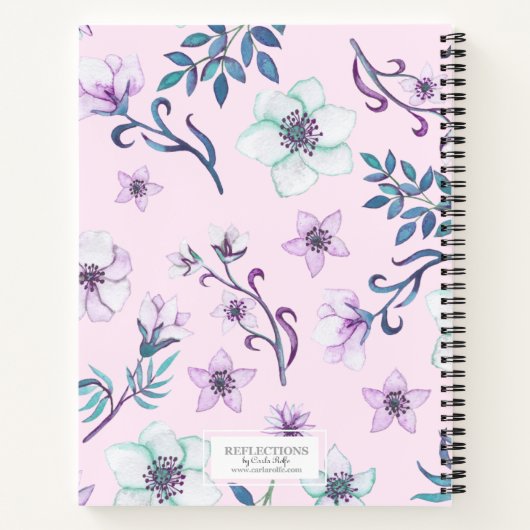 Hübsch Pink Aquarell Personalisiert Notizblock (Rückseite)