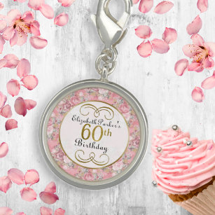Hübsch Pink Aquarellblume 60. Geburtstag Charm