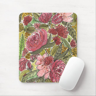 Hübsch Pink Aquareller Frühlingsgarten Mousepad