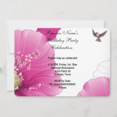 Hübsch Pink Asian Blossom Bird Day Party 2L Einladung (Rückseite)