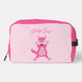 Hübsch Pink Baby Fox Custom Waschbeutel (Rückseite)