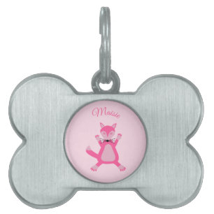 Hübsch Pink Baby Fox Eigener Name des Begleiters Tiermarke