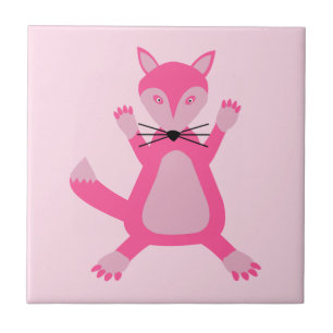 Hübsch Pink Baby Fox Fliese