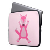Hübsch Pink Baby Fox Laptopschutzhülle (Vorderseite Links)