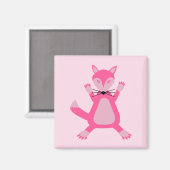 Hübsch Pink Baby Fox Magnet (Vorderseite/Rückseite)