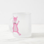Hübsch Pink Baby Fox Mattglastasse (Vorderseite Links)