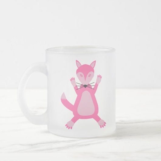 Hübsch Pink Baby Fox Mattglastasse (Links)